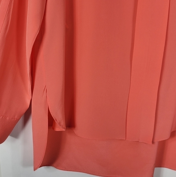 BCBGMaxAzria Pink Coral Silk Blouse # 433 Size M - Picture 5 of 9